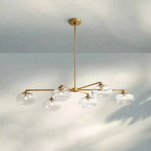 Cabrlet Clear Glass Mobile Linear Chandelier - Arialamps