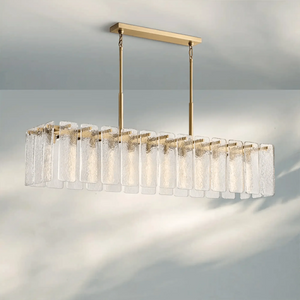 Calametta Glass Rectangular Chandelier 60" 72" - Arialamps