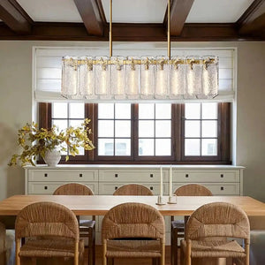 Calametta Glass Rectangular Chandelier 60" 72"