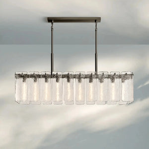 Calametta Glass Rectangular Chandelier 60" 72" - Arialamps