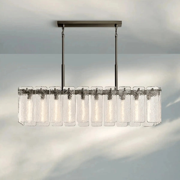 Calametta Glass Rectangular Chandelier 60" 72" - Arialamps