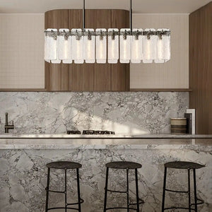 Calametta Glass Rectangular Chandelier 60" 72"