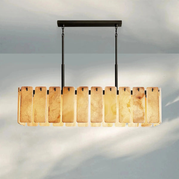 Calametta Onyx Rectangular Chandelier 60" 72'' - Arialamps