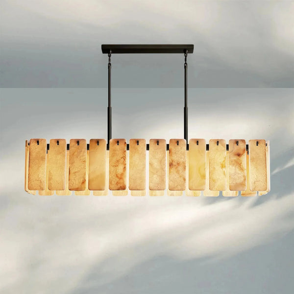 Calametta Onyx Rectangular Chandelier 60" 72'' - Arialamps