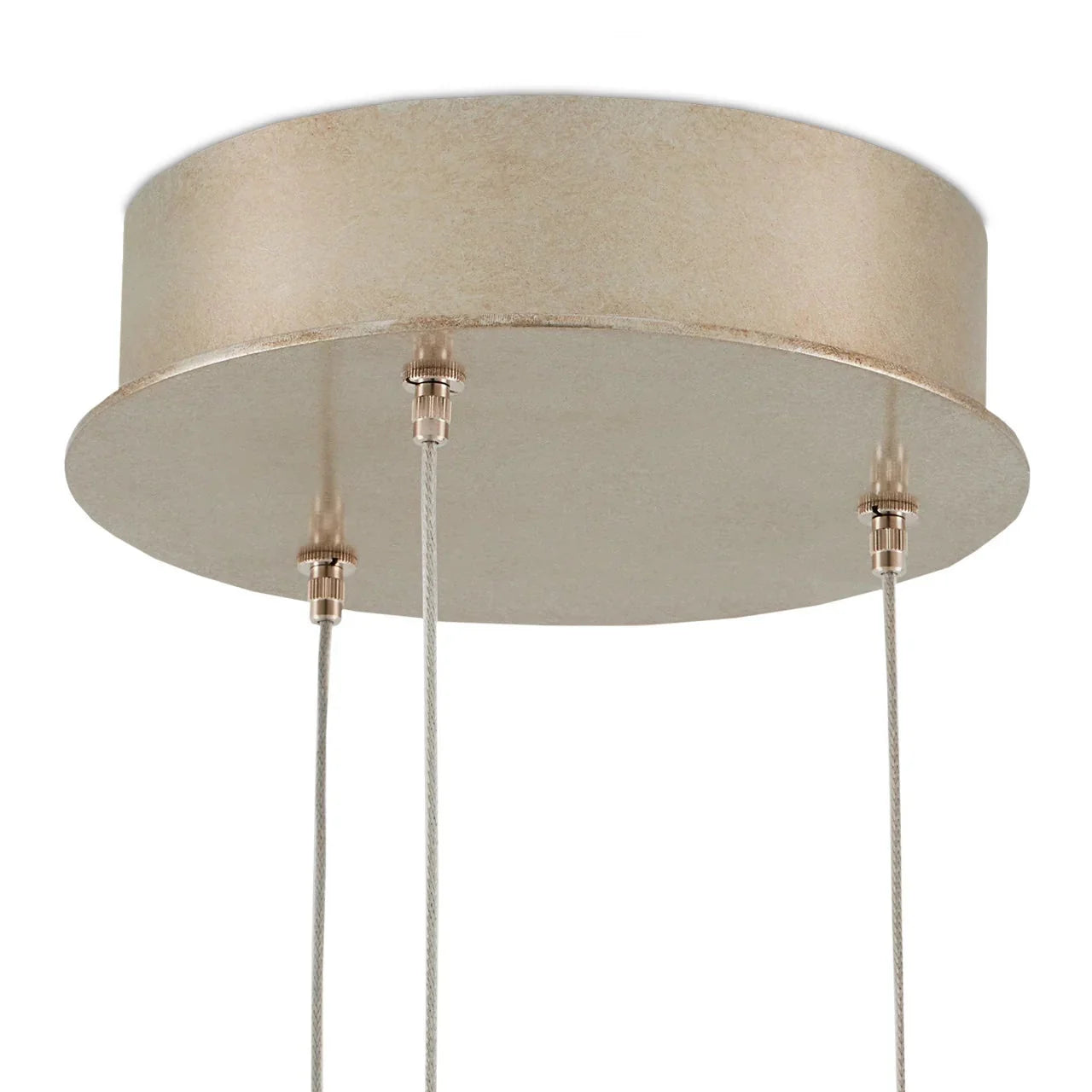 Glass Mirror 3-Light Round Multi-Drop Pendant