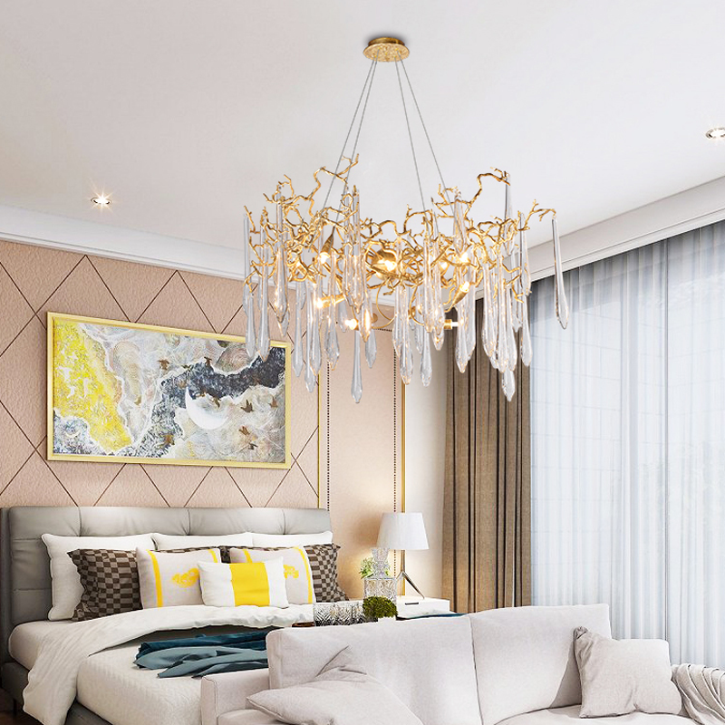 Cecily Modern Crystal Branch Chandelier - Ineffable Lighting