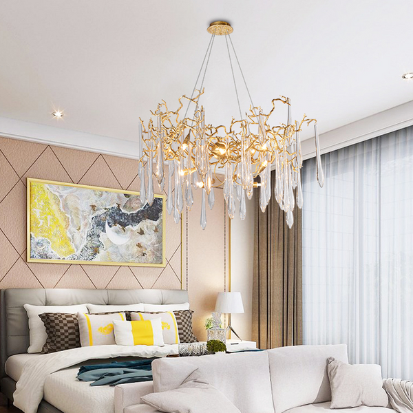 Cecily Modern Crystal Branch Chandelier - Ineffable Lighting