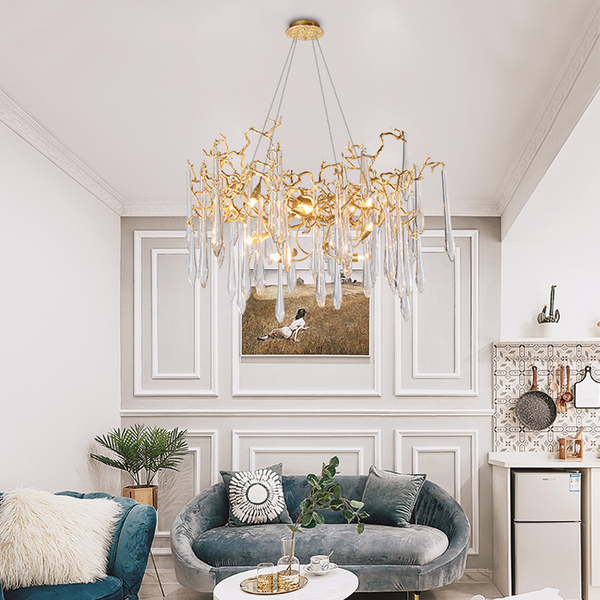 Cecily Modern Crystal Branch Chandelier - Ineffable Lighting