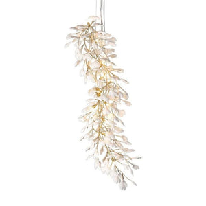 Ceramic Gingko Staircase Branch Chandelier-Arialamps