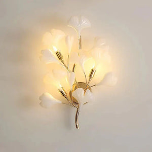 Ceramic Gingko Wall Lamp-
