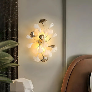 Ceramic Gingko Wall Lamp-