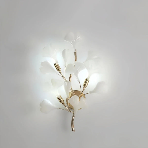 Ceramic Gingko Wall Lamp-