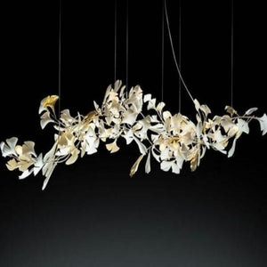 Ceramic Ginkgo Branch Chandelier Light-chandeliers for dining room,chandeliers for stairw-Arialamps