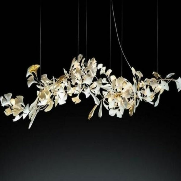 Ceramic Ginkgo Branch Chandelier Light-chandeliers for dining room,chandeliers for stairw-Arialamps