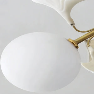 Ceramic Ginkgo Glass Ceiling Lamp-