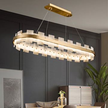 Charlene Marble Gol Modern Chandelier-Chandelier-Arialamps