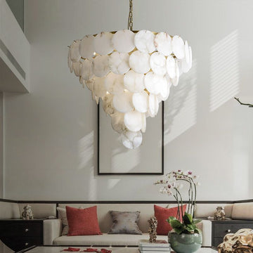 Charlene Marble Multi-Tier Round Chandelier-Chandelier-4 Layer Style B-Arialamps