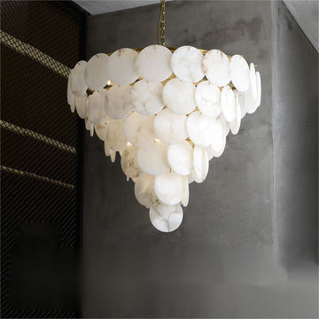Charlene Marble Multi-Tier Round Chandelier-Chandelier-6 Layer-Arialamps