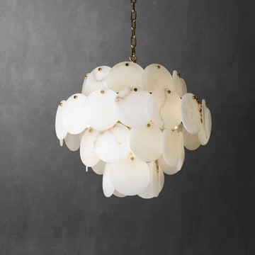 Charlene Marble Multi-Tier Round Chandelier-Chandelier-Arialamps