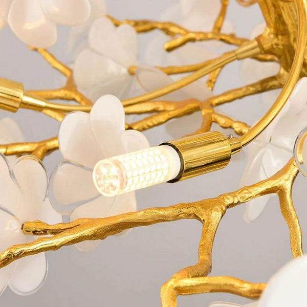 Cherry Dining Room Branch Chandelier-chandeliers for dining room,chandeliers for stairways,chandeliers for foyer,chandeliers for bedrooms,chandeliers for kitchen,chandeliers for living room-Arialamps