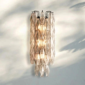 Chiare Glass Wall Sconce 19'' 30''-31''-Bronze-Clear