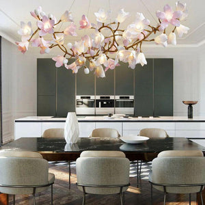 Circular Blossom Chandelier-chandeliers for dining room,chandeliers for stairways,chandeliers for foyer,chandeliers for bedrooms,chandeliers for kitchen,chandeliers for living room-Arialamps