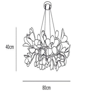 Circular Blossom Chandelier-chandeliers for dining room,chandeliers for stairways,chandeliers for foyer,chandeliers for bedrooms,chandeliers for kitchen,chandeliers for living room-Dia 31.5″(80cm) x H 15.7″(40cm)-Arialamps