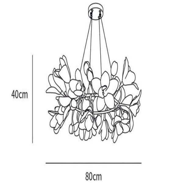 Circular Blossom Chandelier-chandeliers for dining room,chandeliers for stairways,chandeliers for foyer,chandeliers for bedrooms,chandeliers for kitchen,chandeliers for living room-Dia 31.5″(80cm) x H 15.7″(40cm)-Arialamps
