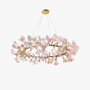 Circular Blossom Chandelier-chandeliers for dining room,chandeliers for stairways,chandeliers for foyer,chandeliers for bedrooms,chandeliers for kitchen,chandeliers for living room-Dia 48″(120cm) x H 20″(50cm)-Arialamps