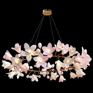 Circular Blossom Chandelier-chandeliers for dining room,chandeliers for stairways,chandeliers for foyer,chandeliers for bedrooms,chandeliers for kitchen,chandeliers for living room-Arialamps