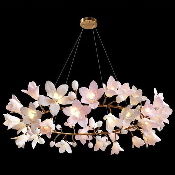 Circular Blossom Chandelier-chandeliers for dining room,chandeliers for stairways,chandeliers for foyer,chandeliers for bedrooms,chandeliers for kitchen,chandeliers for living room-Arialamps
