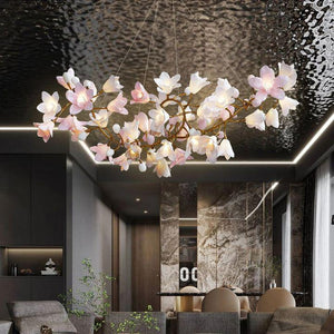 Circular Blossom Chandelier-chandeliers for dining room,chandeliers for stairways,chandeliers for foyer,chandeliers for bedrooms,chandeliers for kitchen,chandeliers for living room-L 59.1″(150cm) x W 17.7″(45cm) x H 17.7″(45cm)-Arialamps