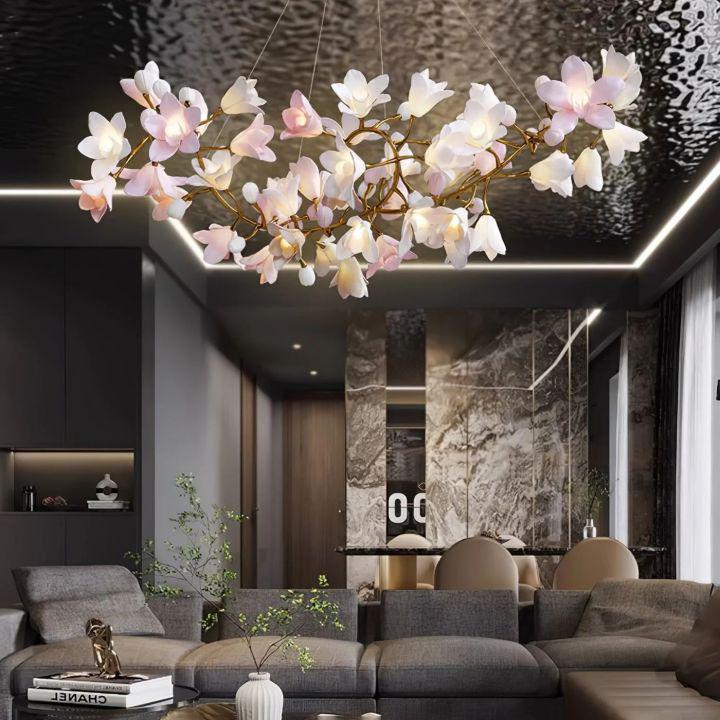 Circular Blossom Chandelier-chandeliers for dining room,chandeliers for stairways,chandeliers for foyer,chandeliers for bedrooms,chandeliers for kitchen,chandeliers for living room-Arialamps