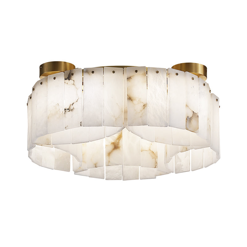 Contemporary Alabaster Flush Mount Ceiling Lamp Chandeliers Kevinstudiolives 21.65" D x 8.86" H