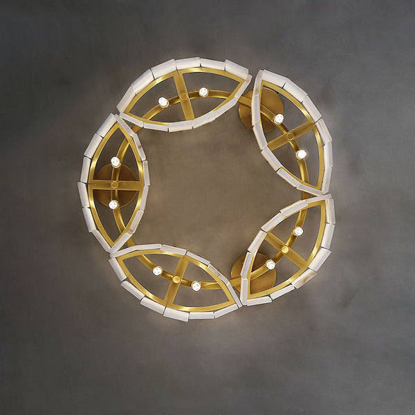 Contemporary Alabaster Flush Mount Ceiling Lamp Chandeliers Kevinstudiolives