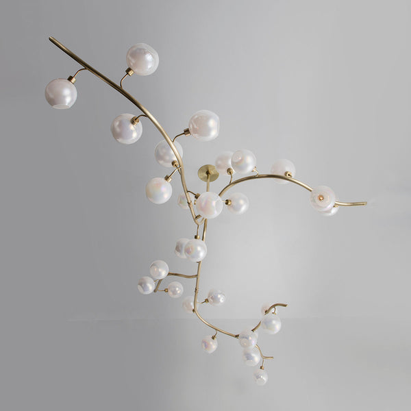 Contemporary Hand-blown Glass Globes Branch Chandelier for Dining Room Living Room and Kitchen Island-Chandeliers-Arialamps