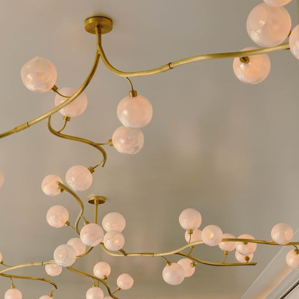 Contemporary Hand-blown Glass Globes Branch Chandelier for Dining Room Living Room and Kitchen Island-Chandeliers-Arialamps