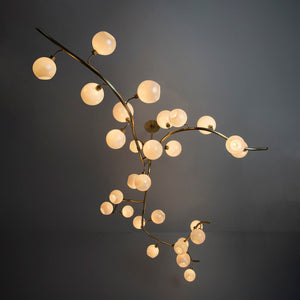 Contemporary Hand-blown Glass Globes Branch Chandelier for Dining Room Living Room and Kitchen Island-Chandeliers-Arialamps
