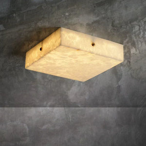Coral Modern Alabaster Flushmount, Designer Ceiling Light Fixtures Chandelier Kevin Studio Inc 15.75"L