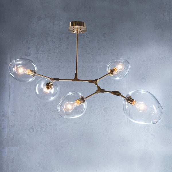 Covington Drop Globe Branching Bubble Chandelier 30''-Chandelier-Arialamps