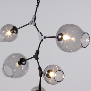 Covington Drop Globe Branching Bubble Chandelier 38''-Chandelier-Arialamps