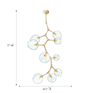 Covington Drop Globe Branching Bubble Chandelier 38''-Chandelier-Arialamps