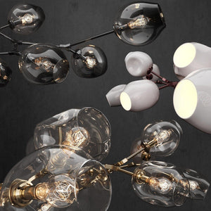 Covington Horizontal Globe Branching Bubble Chandelier-Chandelier-Arialamps
