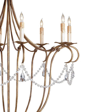 Crystal Lights Large Gold & Silver Chandelier For living room - Arialamps