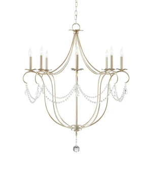 Crystal Lights Large Gold & Silver Chandelier For living room - Arialamps