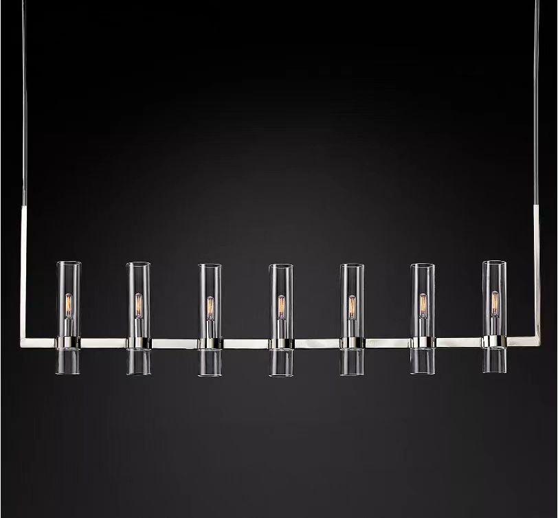 Nova Glass Linear Chandelier 59"