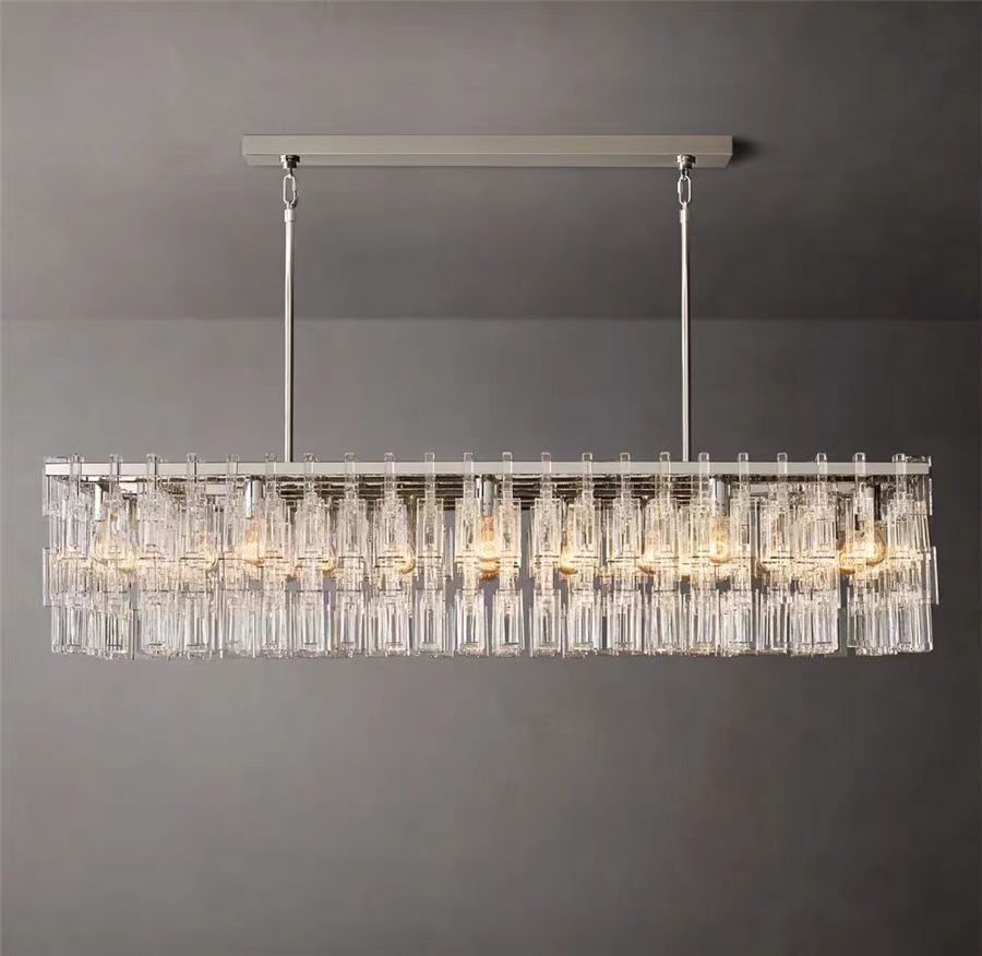 Melody K9 Crystal Rectangular Chandelier 60"