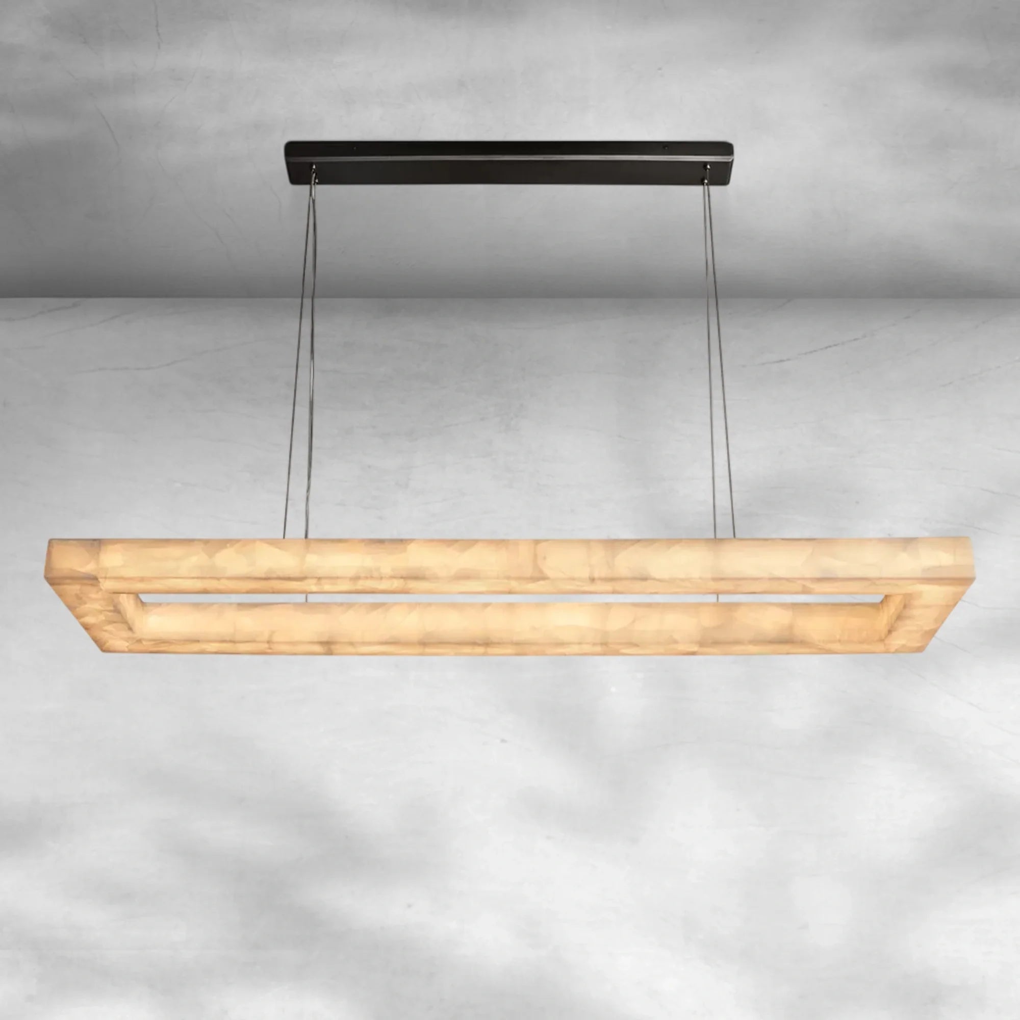 Rivaga Rectangular Calcite Chandelier 54"72"