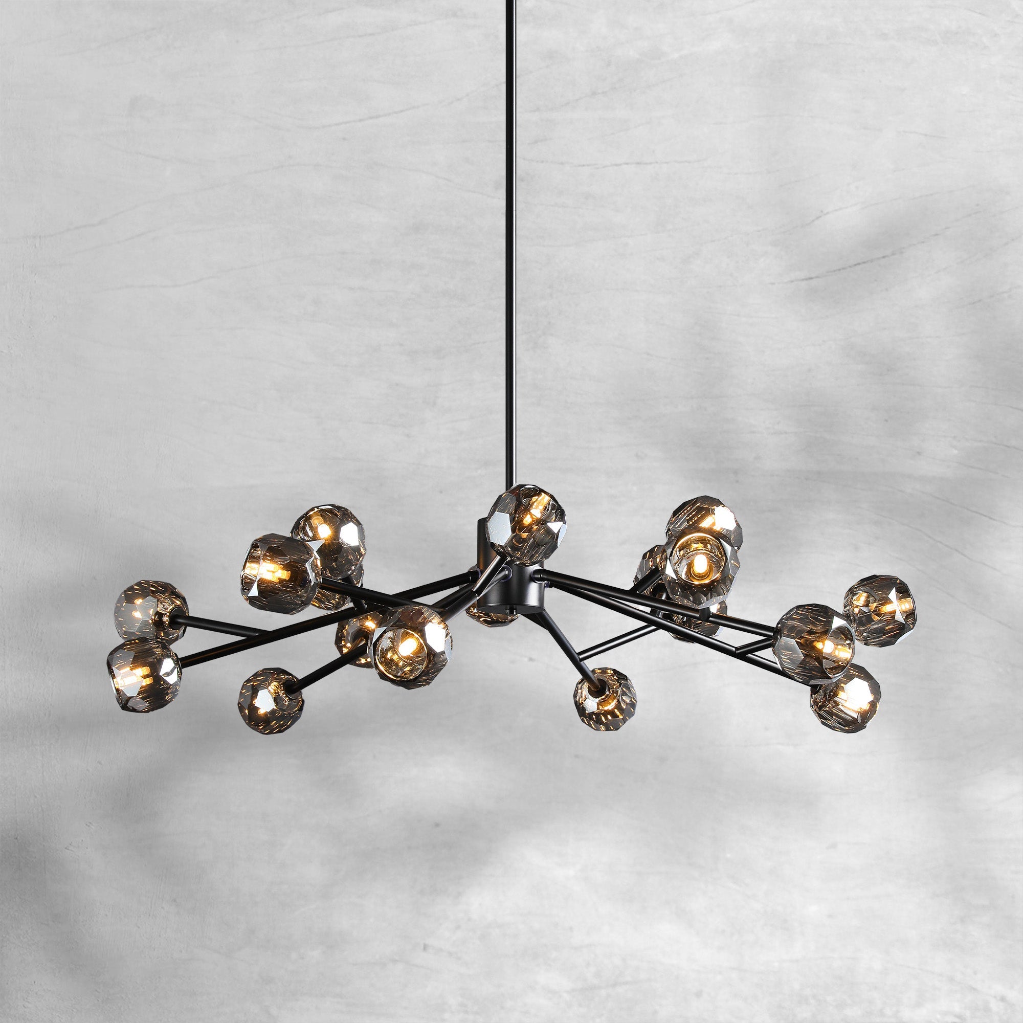 Bille De Crystal Glass Round Chandelier 24"36"48"60"72"