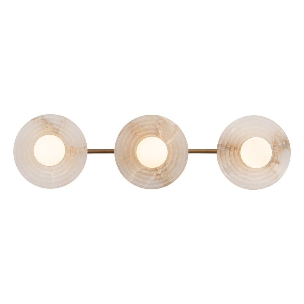 Dahlia Triple Alabaster Wall Sconce-Arialamps